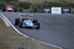 Marty leading Lance at Hampton Downs 2013